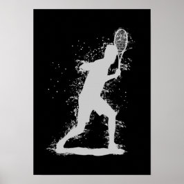 Jugador de Tenis - Arte Acuarela Abstracto