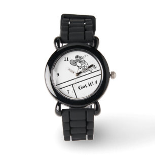 Jugador de tenis astronauta Spaceman con reloj de