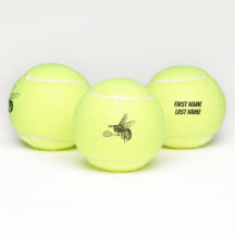 Jugador De Tenis Bumblebee Con Bolas De Tenis De T