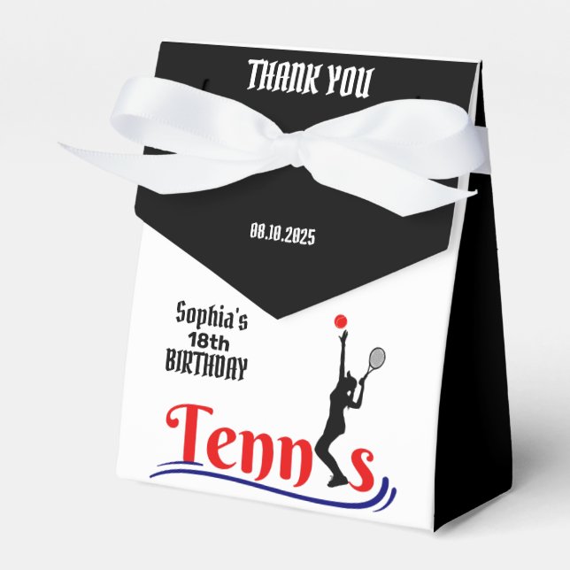 Jugador de tenis Chica, Chica de cumpleaños caja d (Front Side)