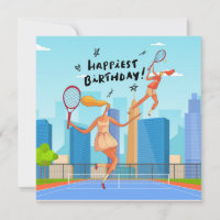 Jugador de tenis con ganas especial de cumpleaños