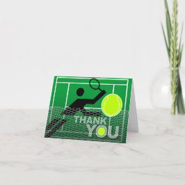 Jugador de tenis de cartas de agradecimiento