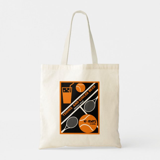 Jugador de tenis de césped Arte gráfico Bolsa de T (Reverso)