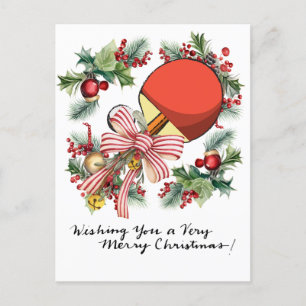 Jugador de tenis de mesa de Navidad Ping Pong