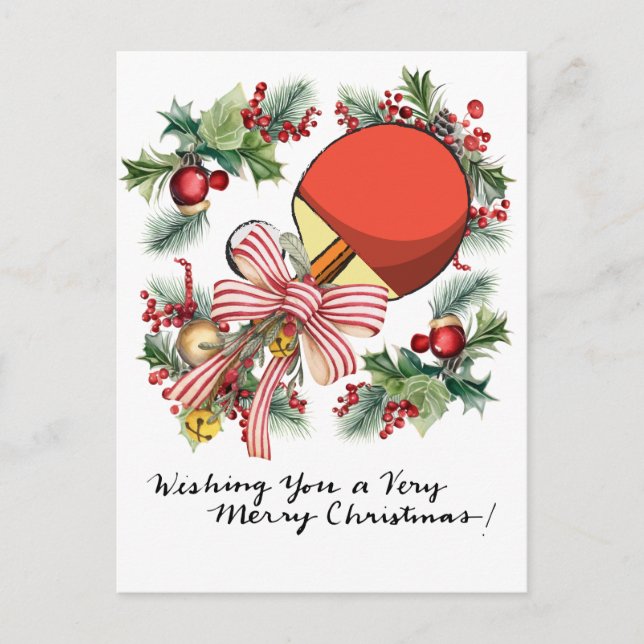 Jugador de tenis de mesa de Navidad Ping Pong (Anverso)