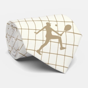 Jugador de tenis en la corbata de Tan Check