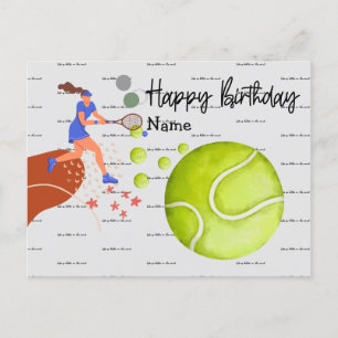 Jugador de tenis está tocando Tarjeta postal de Fe