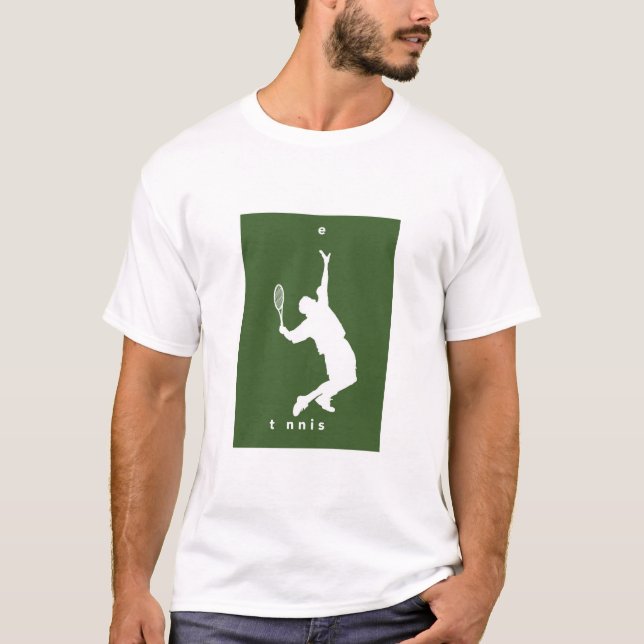 Jugador de tenis golpeando una camiseta (Anverso)