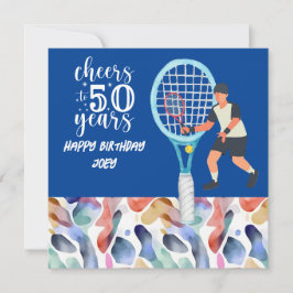 Jugador de tenis juega al tenis en los 50 años