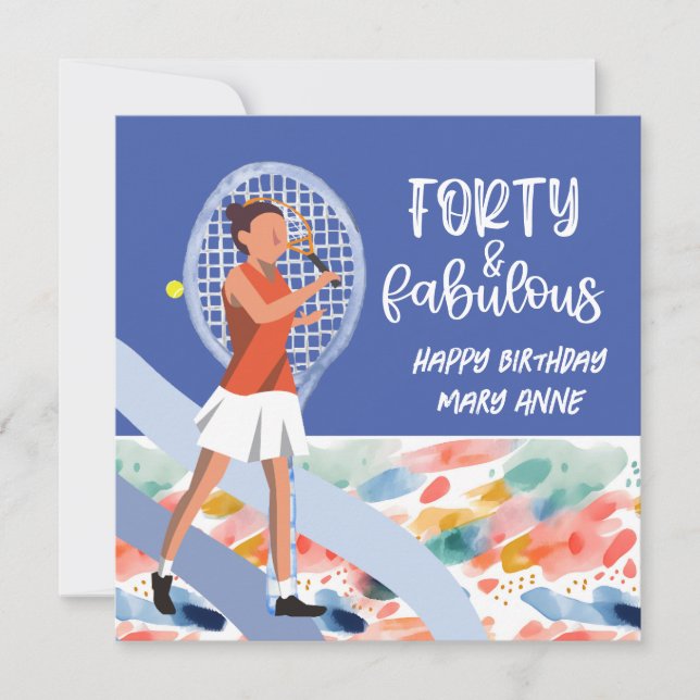 Jugador de tenis juega el 40 aniversario del tenis (Anverso)