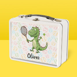 Jugador de tenis lindo dinosaurio