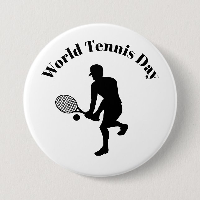 Jugador de tenis masculino botón de tenis de silue (Anverso)