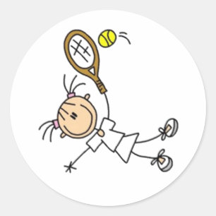 Jugador de tenis Pegatina Figura Pelota de tenis y