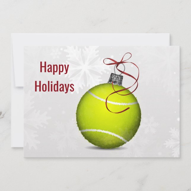 Jugador de tenis Tarjetas de felicitación Holiday (Anverso)