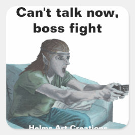 Jugador de videojuegos Elf Pegatinas de arte de fa