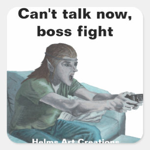 Jugador de videojuegos Elf Pegatinas de arte de fa