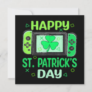 Jugador de Videojuegos Trébol Día de San Patricio