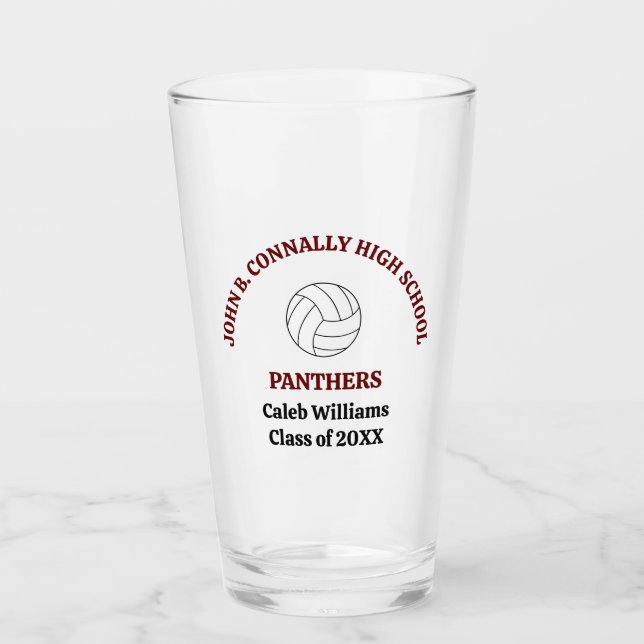 Jugador de Voleibol Granate Personalizado del Equi (Anverso)