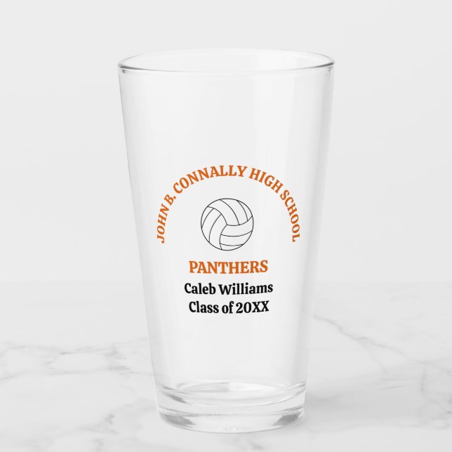 Jugador de voleibol naranja Equipo personalizado (Anverso)