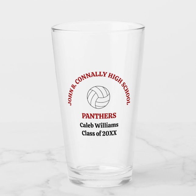 Jugador de voleibol rojo equipo personalizado (Anverso)