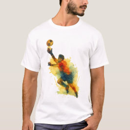 Jugador Dive Tee - Camisa de Arte de Fútbol acuáti