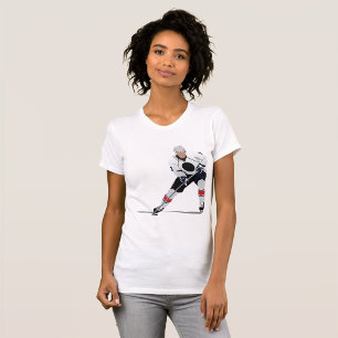 Jugadora De Hockey Sobre Hielo Camiseta De Mujeres