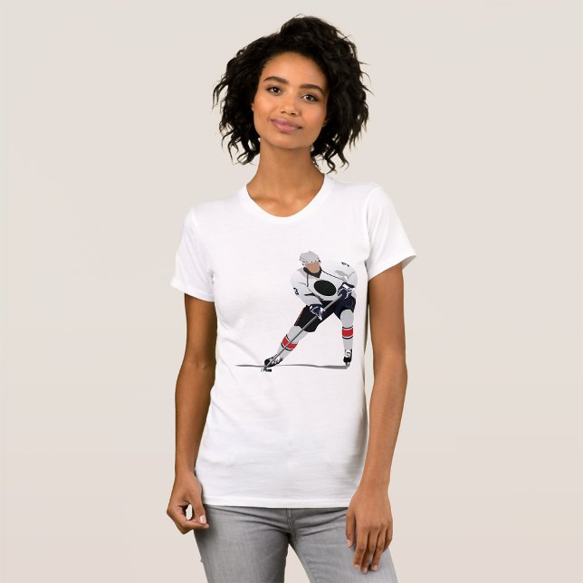 Jugadora De Hockey Sobre Hielo Camiseta De Mujeres (Subido por el creador)