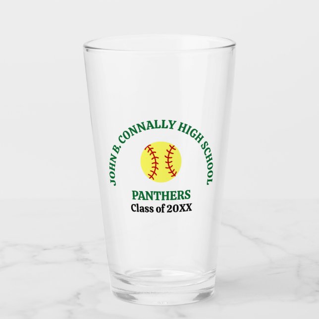 Jugadora de Softbol de Escuela Secundaria Verde Pe (Anverso)