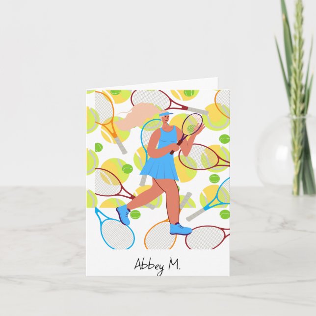 Jugadora de tenis juega al tenis (Anverso)