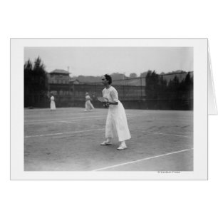 Jugadora de tenis lista Fotografía