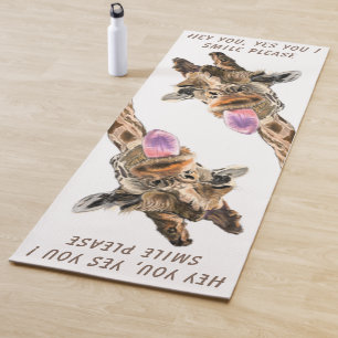 Jugadora jirafa Tonga Fuera Yoga Mat Gift Diversió