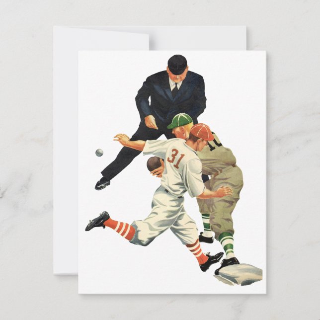 Jugadores de béisbol deportivos vintage seguros en (Anverso)