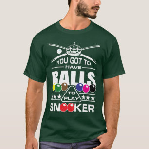 Jugadores de billar, camiseta con bolas de billar