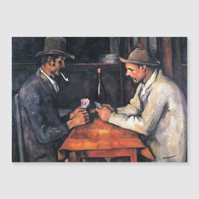 Jugadores de Cartas Pintura de Paul Cezanne Tarjet (Anverso)
