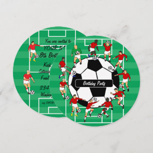 Jugadores de fútbol invitaciones a la fiesta de cu