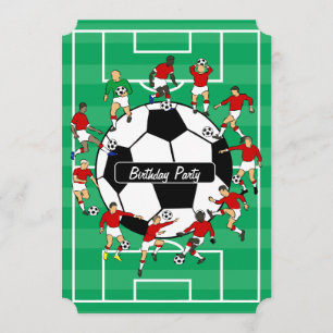 Jugadores de fútbol invitaciones a la fiesta de cu