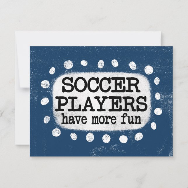 Jugadores de fútbol tienen más tarjeta de saludo d (Anverso)