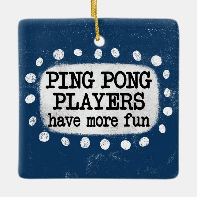 Jugadores De Ping Pong Tienen Más Ornamento Divert (Anverso)