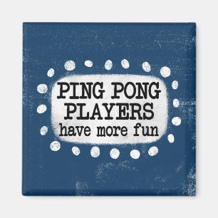 Jugadores De Ping Pong Tienen Un Imán De Refrigera
