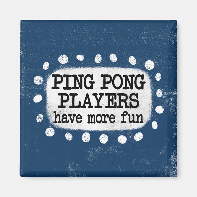 Jugadores De Ping Pong Tienen Un Imán De Refrigera (Frente)
