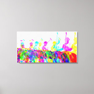 Jugadores de polo Imprimir lienzo de arte mural