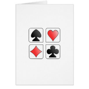 Jugadores de puente cómicos con tarjeta de saludo