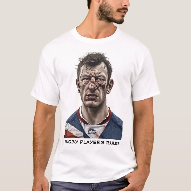 Jugadores de rugby gobiernan camisetas (Anverso)