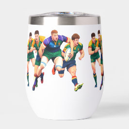 Jugadores De Rugby Vino Tumbler