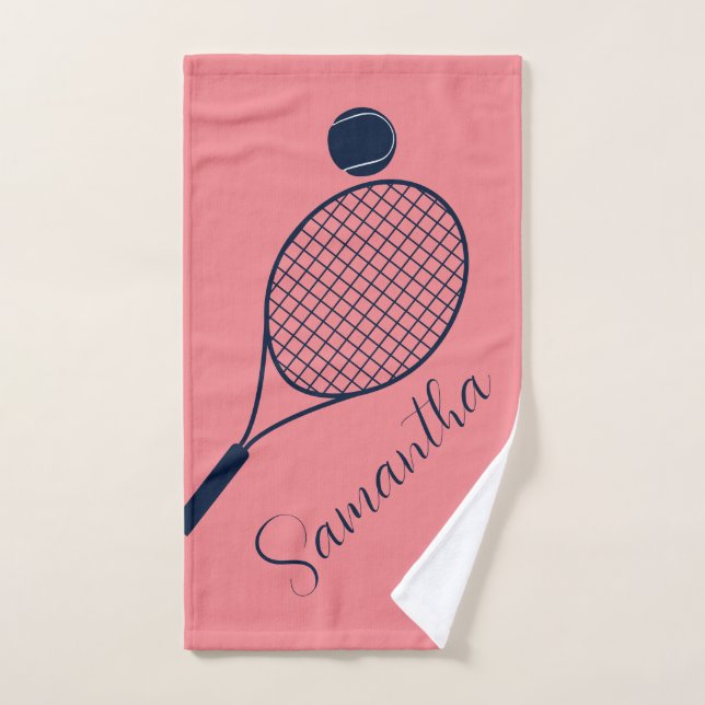 Jugadores de tenis con guión elegante (Toalla de mano)