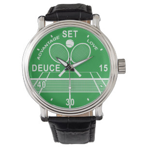 Jugadores De Tenis, Observador De Tenis. Reloj
