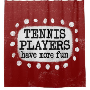 Jugadores de tenis tienen una cortina de ducha div