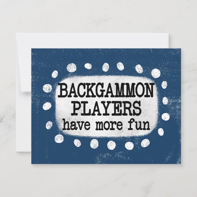 Jugadores del Backgammon tienen más tarjeta de sal (Anverso)