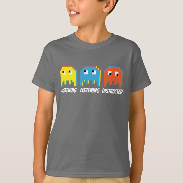 Jugadores escuchando camisetas de niños distraídos (Anverso)