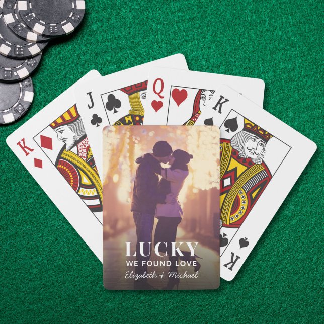 Jugando a las cartas personalizadas con 'Tuvimos S (Lucky We Found Love Custom Photo Playing Poker Cards)
